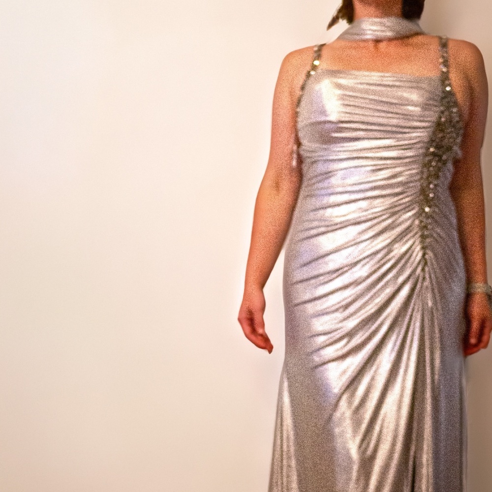 Silver Sequin  Formal Dress New years